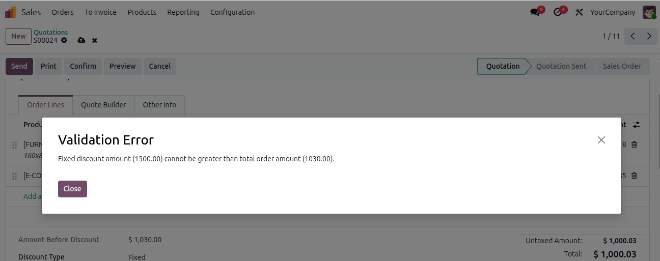 Global Discount On Sale Orders and Invoices