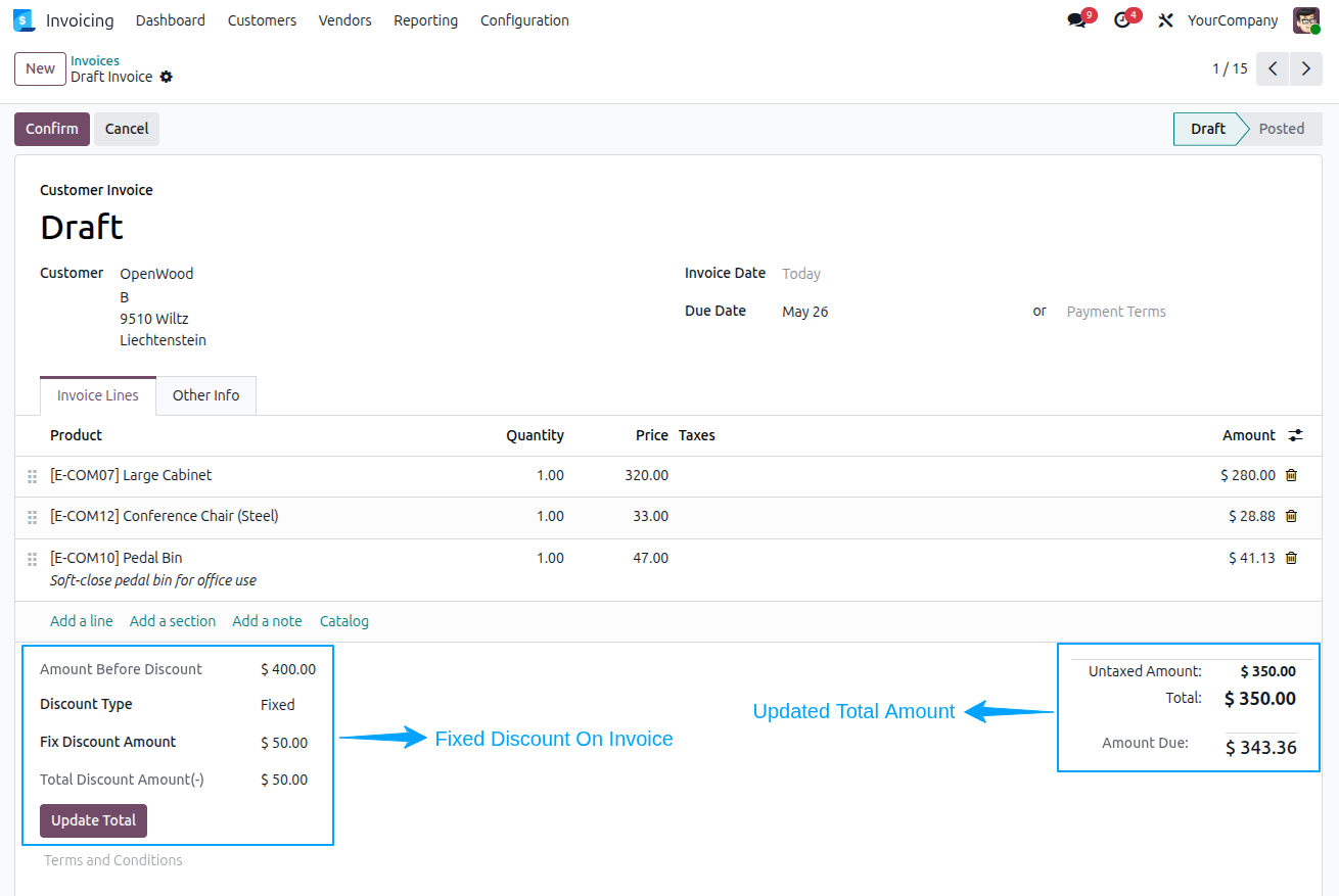 Global Discount On Sale Orders and Invoices