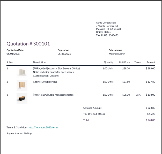 Sale Report Extension