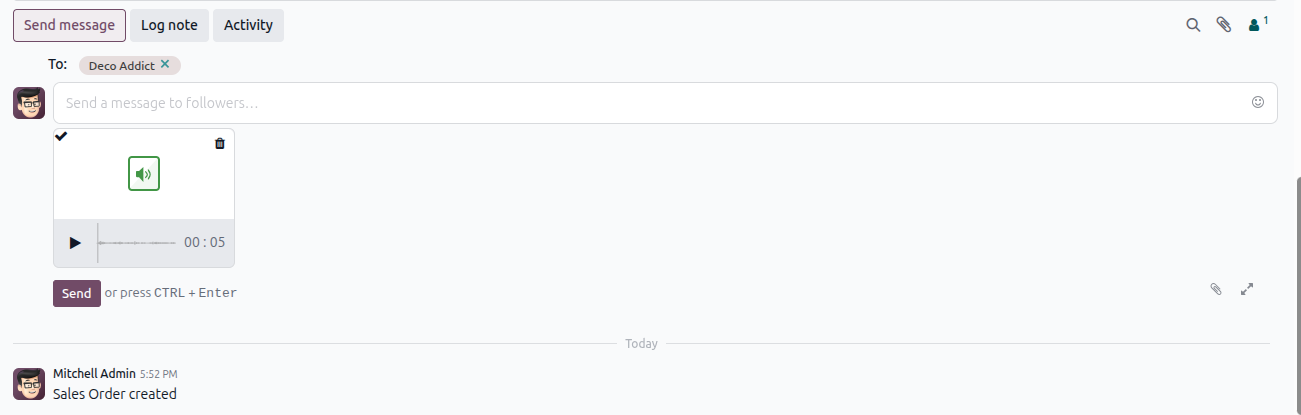 Send Voice Message