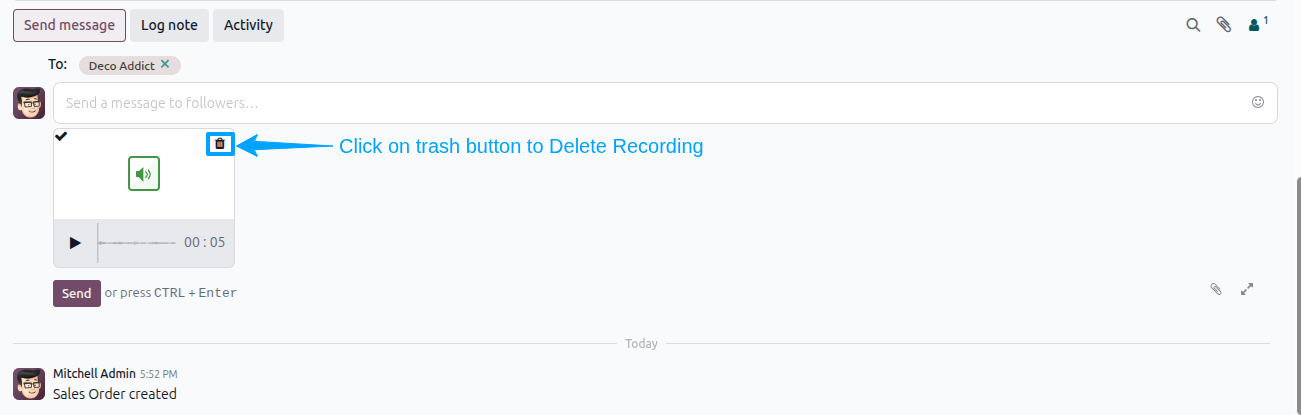 Send Voice Message