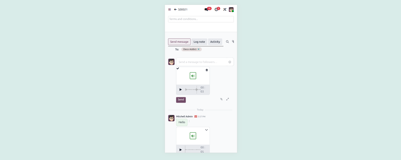 Send Voice Message