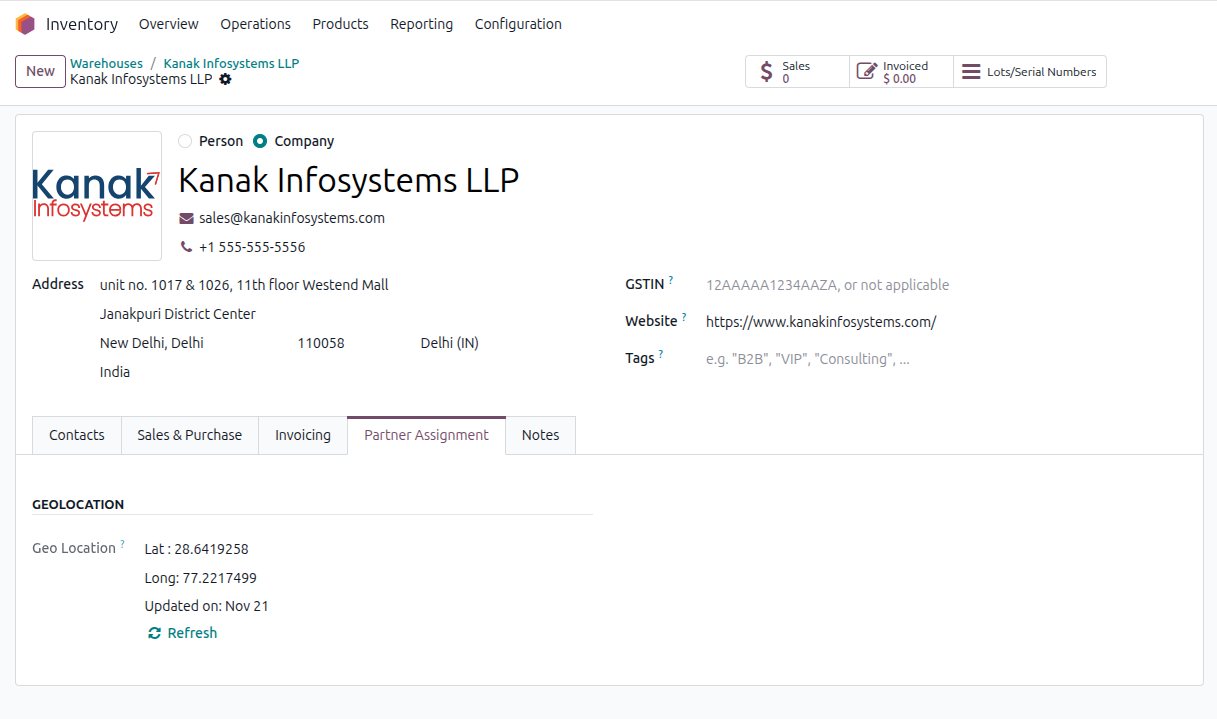 Warehouse Configuration