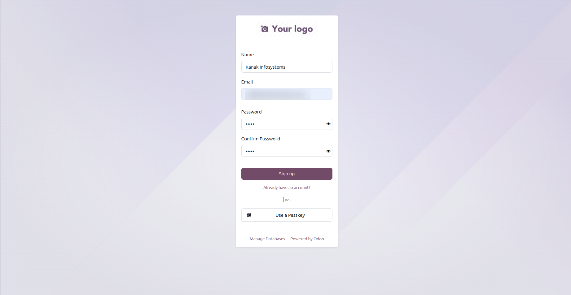 Sign Up New Email
