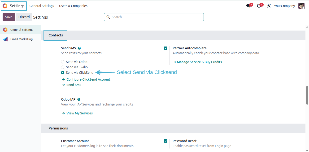 ClickSend SMS Gateway