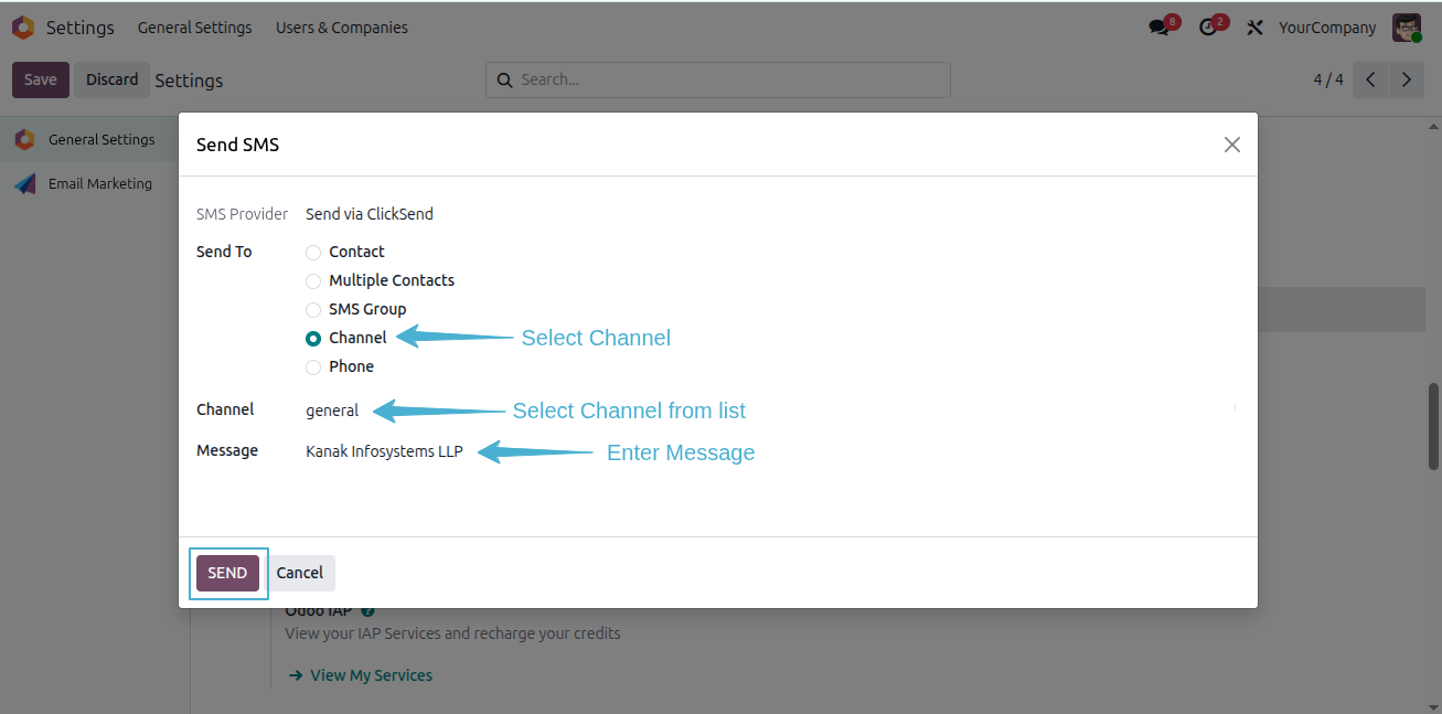 ClickSend SMS Gateway
