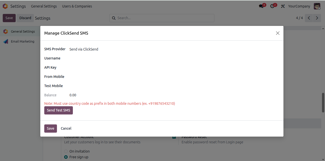 ClickSend SMS Gateway