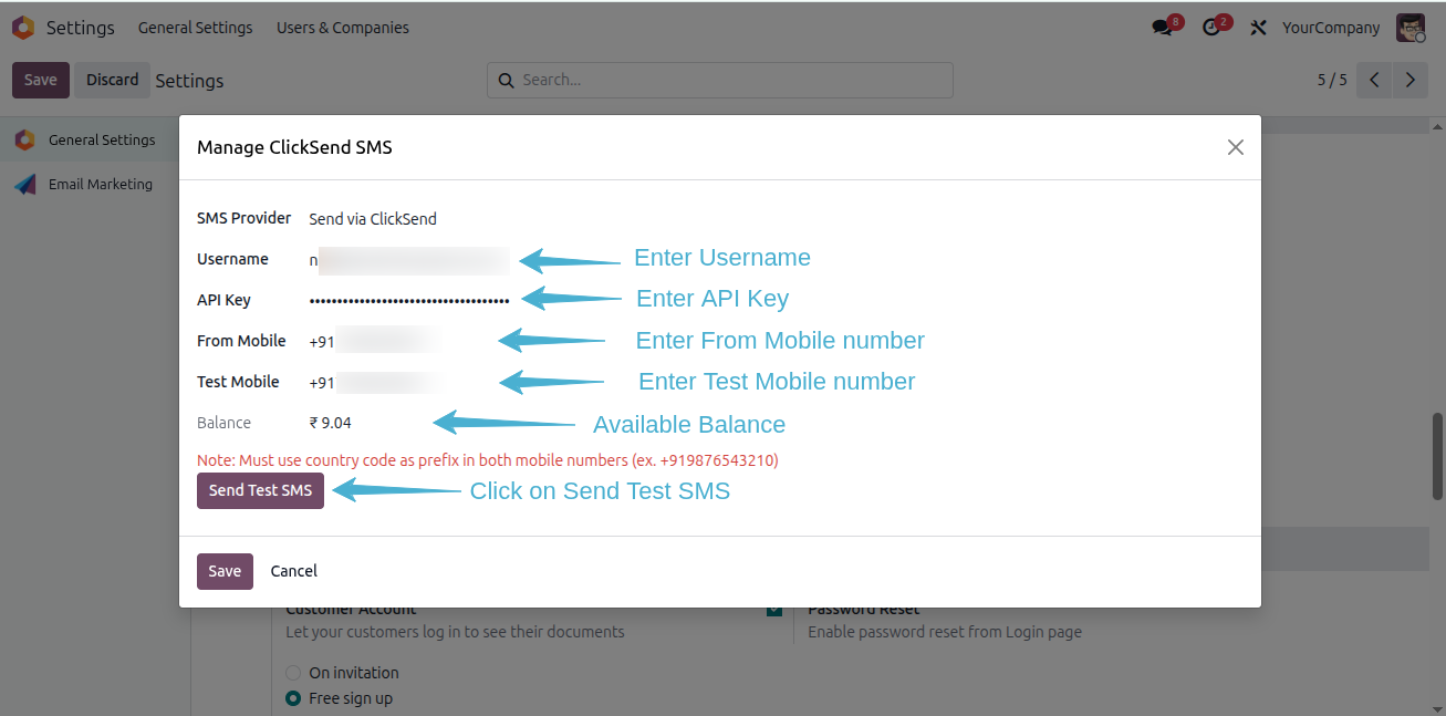 ClickSend SMS Gateway
