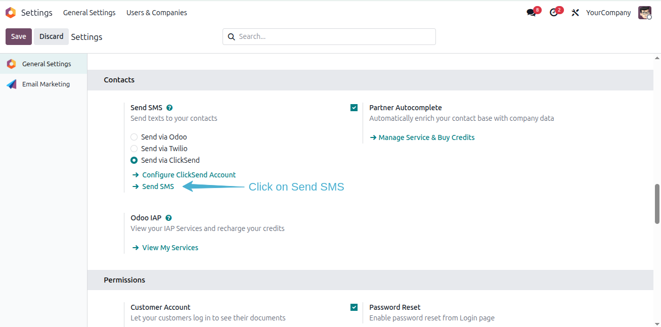ClickSend SMS Gateway
