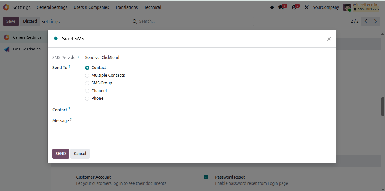 ClickSend SMS Gateway