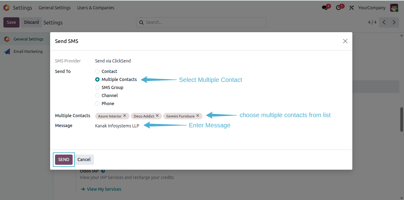 ClickSend SMS Gateway