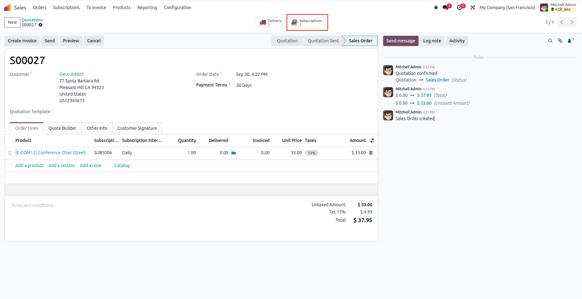 Smart Buttons for Subscriptions