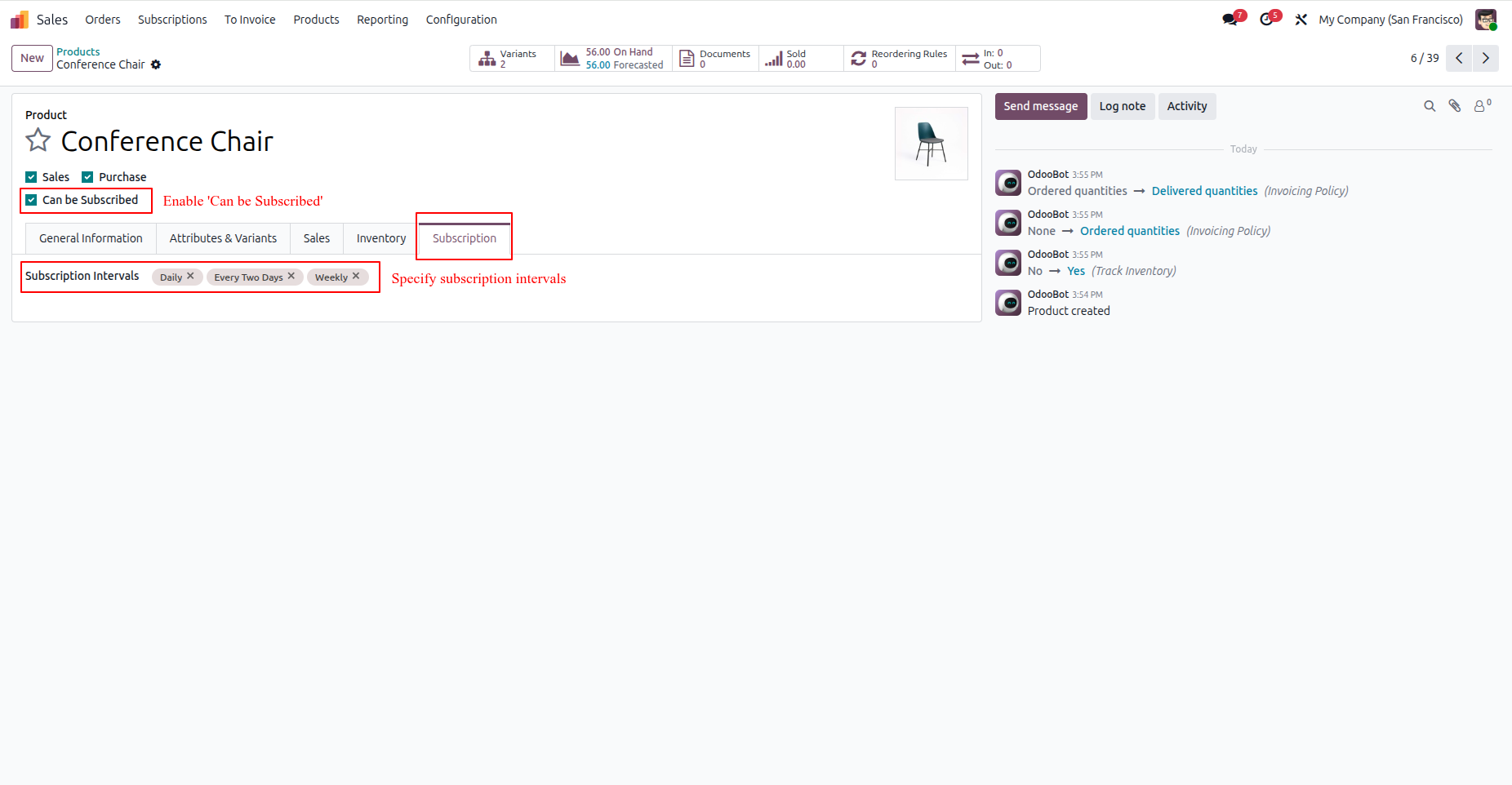 Enable Can Be Subscribed