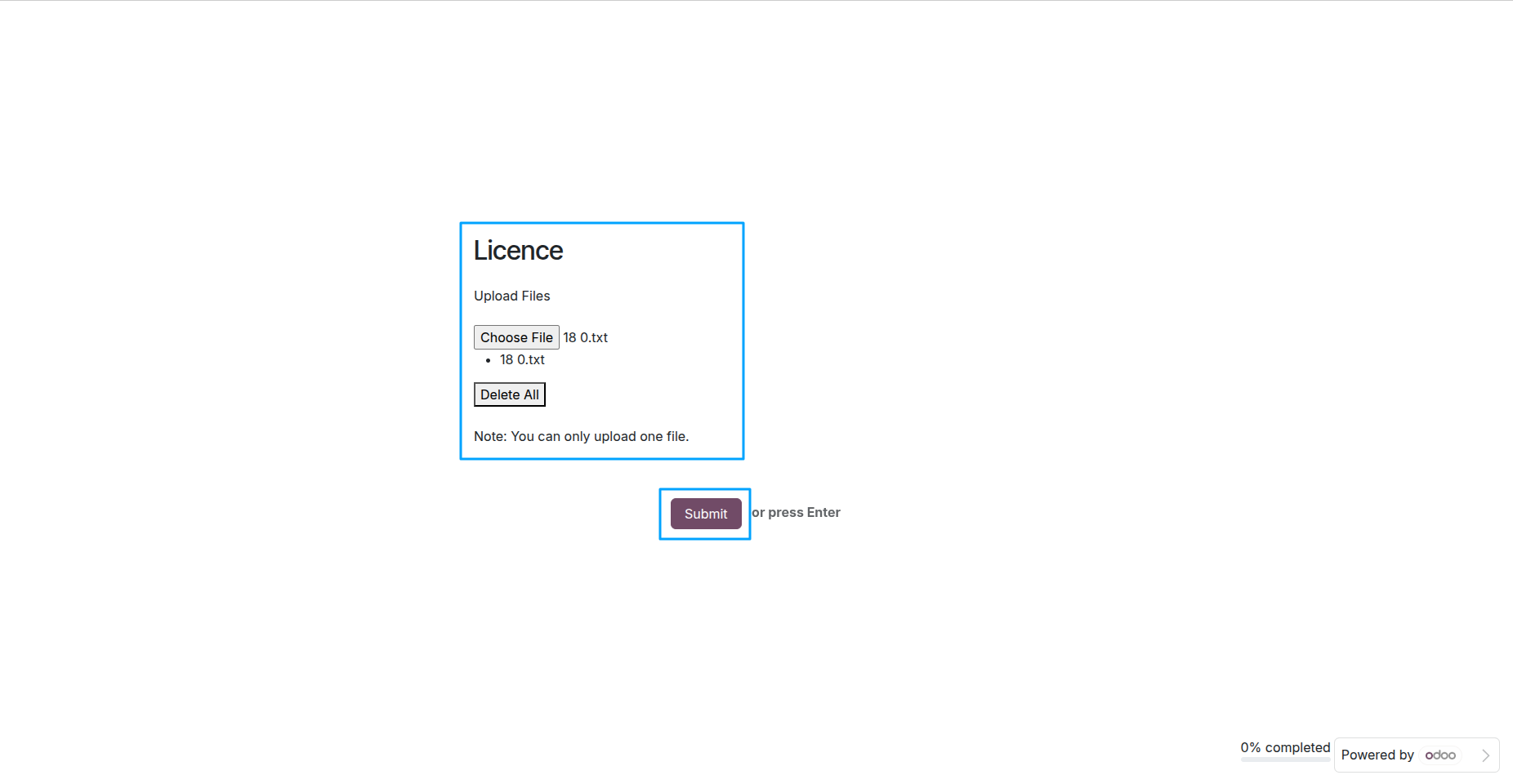 Start Survey and Upload File