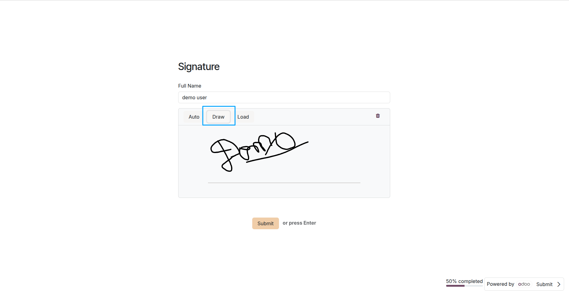 Draw Signature in Survey