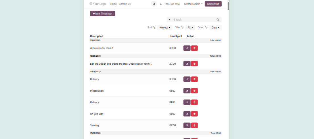 Timesheet Mobile