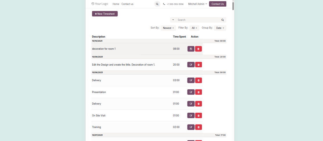 Timesheet Mobile