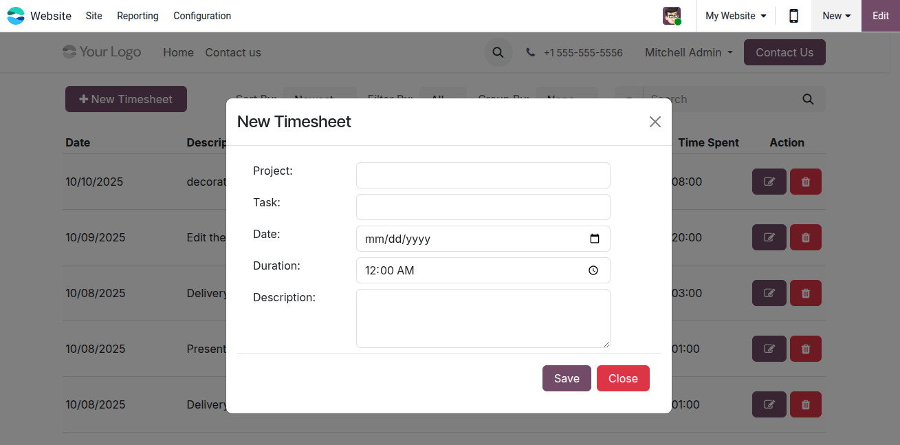 Timesheet Mobile