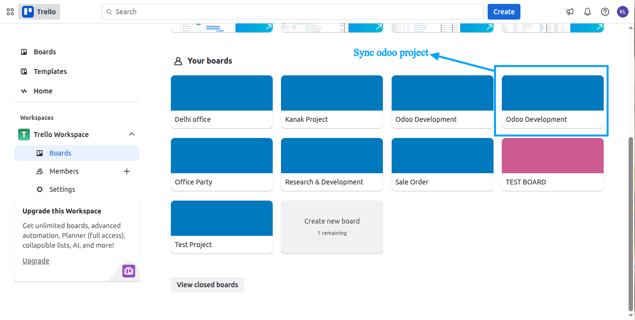 Odoo-Trello Connector