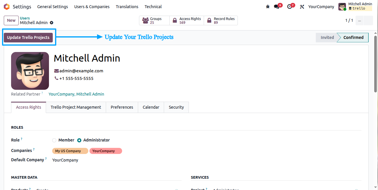 Odoo-Trello Connector