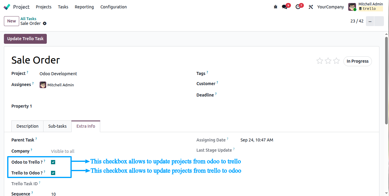 Odoo-Trello Connector