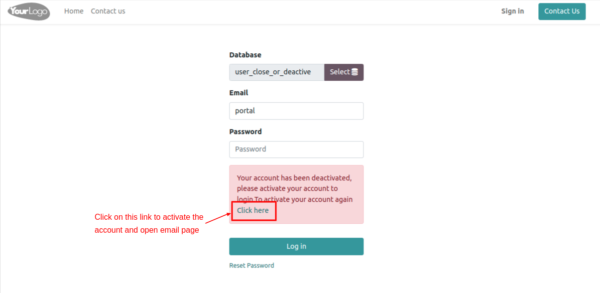 Portal Account Activate/Deactivate - 
        user close or deactive | user close account | user deactive account | close account | deactivate account
    