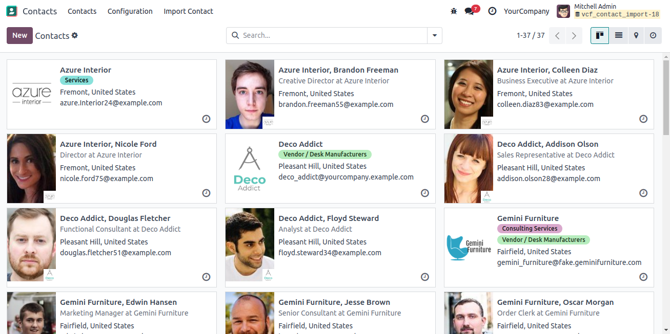 VCF Contact