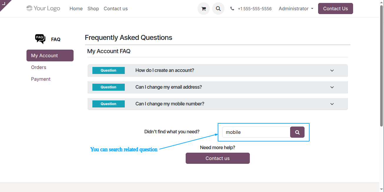Website FAQ