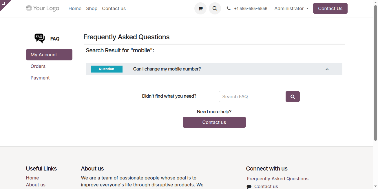 Website FAQ