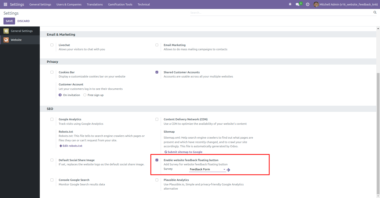Website Feedback - This module allows to the user can give feedback. | website feedback | feedback | survey.