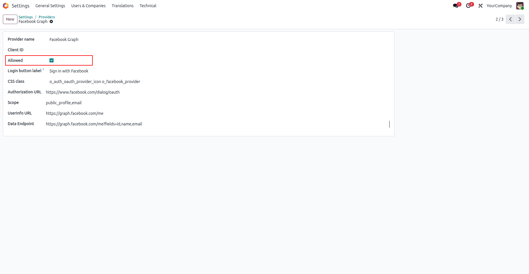 Facebook OAuth