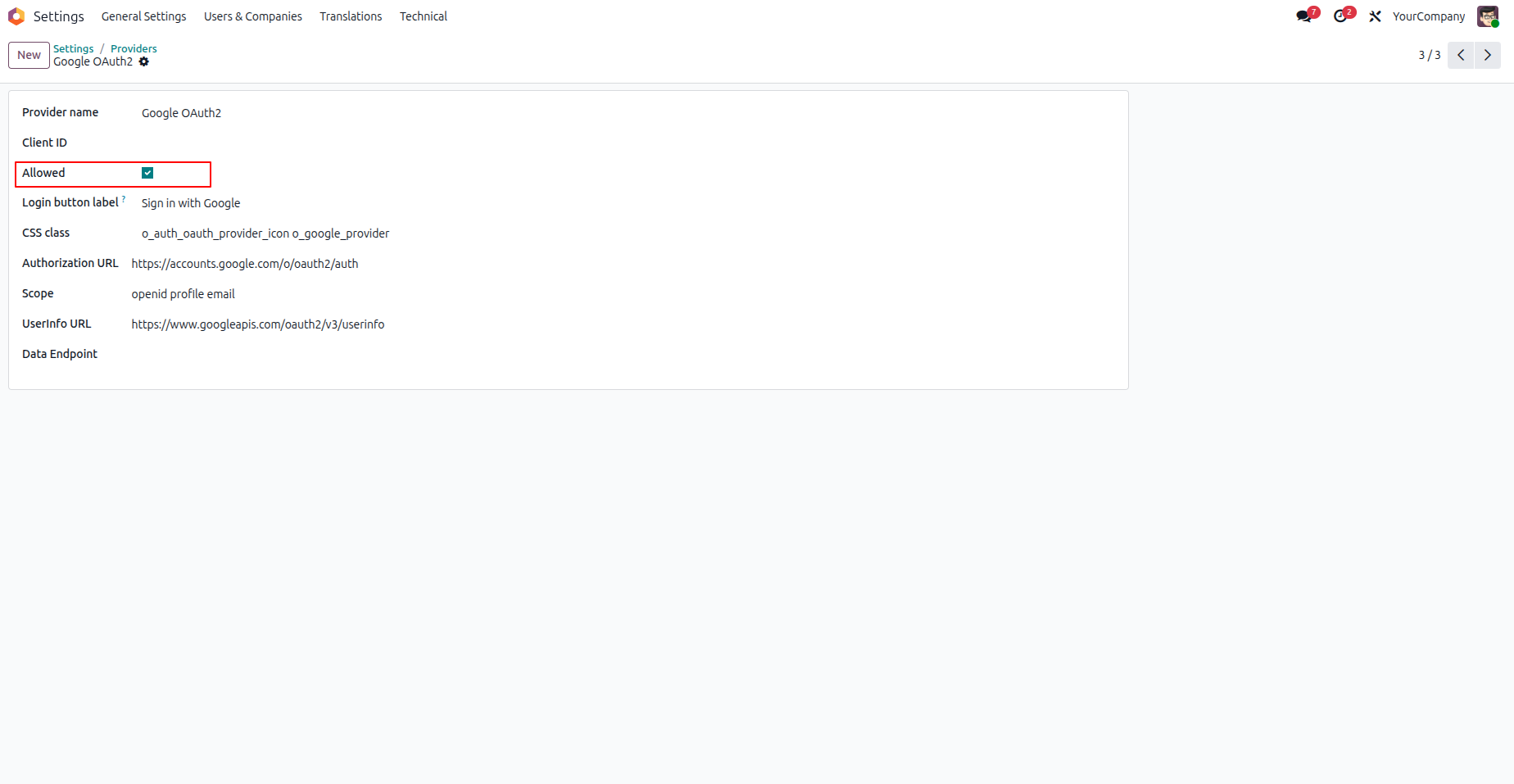 Google OAuth2