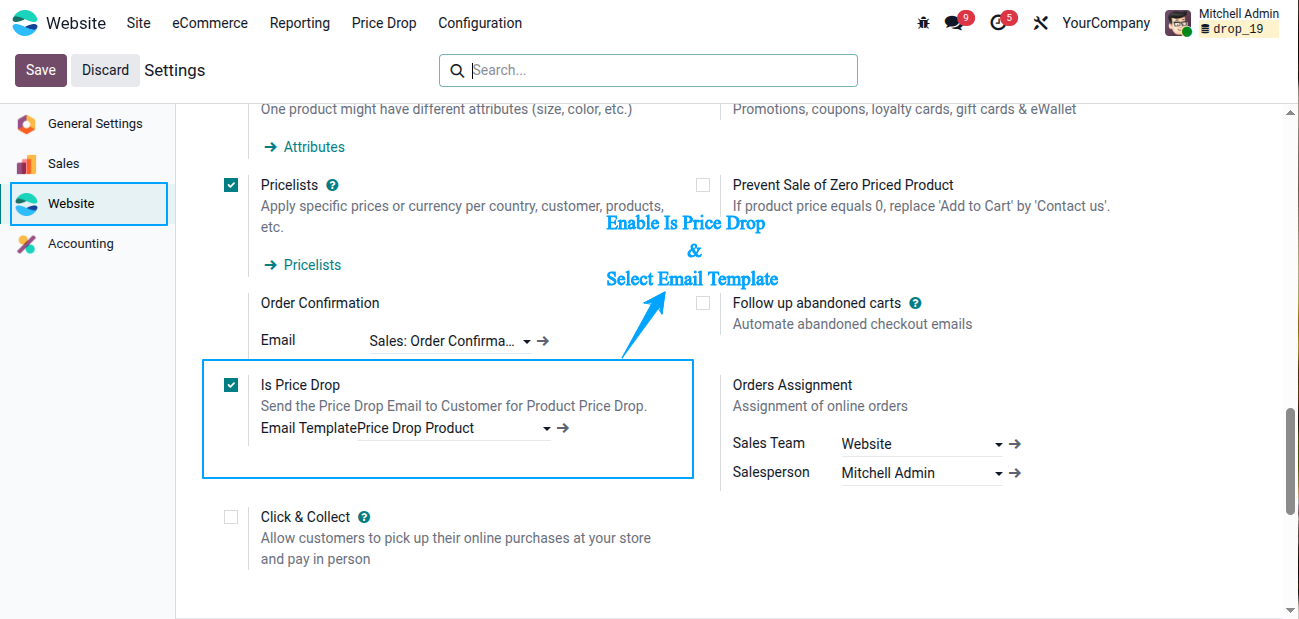 Website Product Price Drop Alert