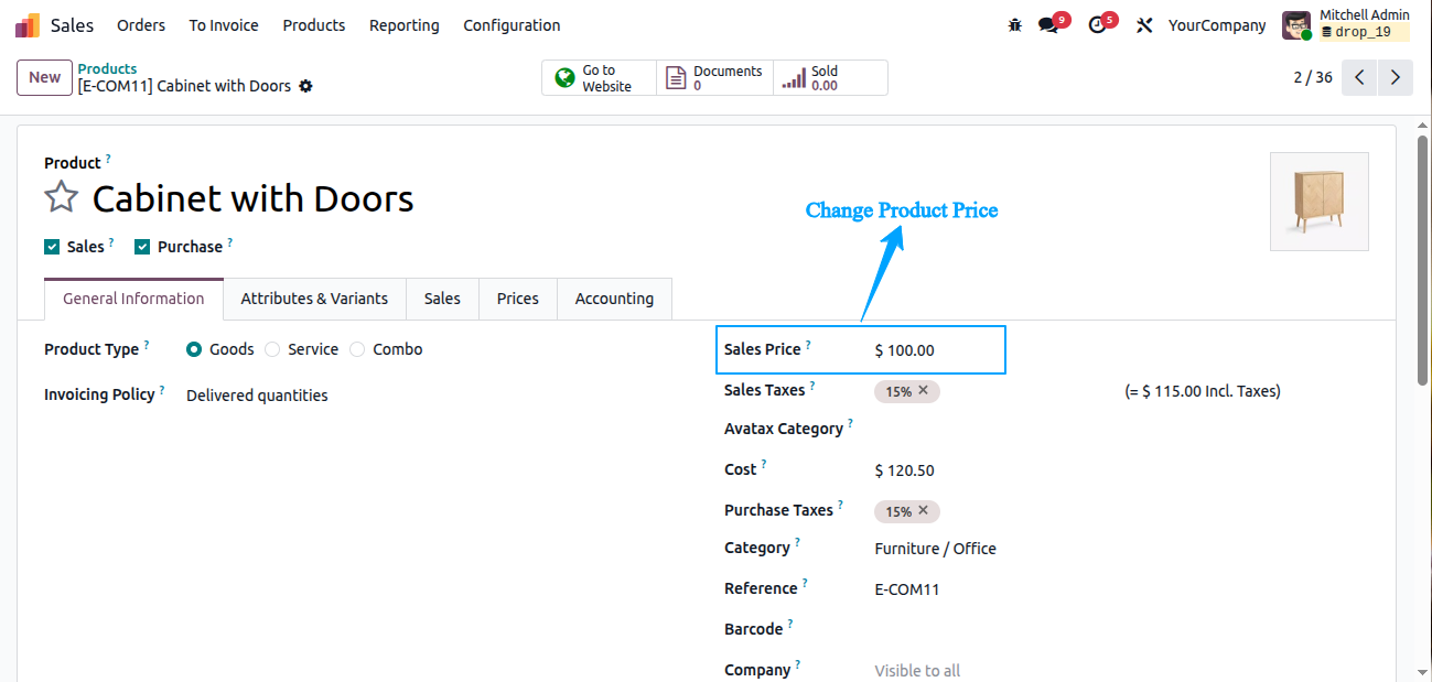 Website Product Price Drop Alert