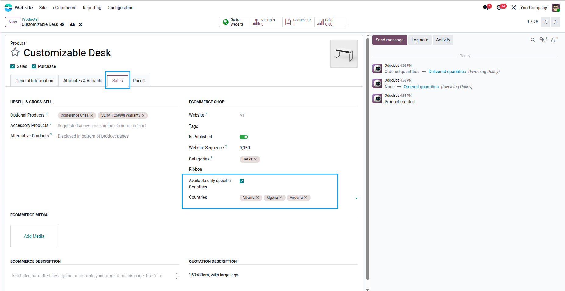 product configuration
