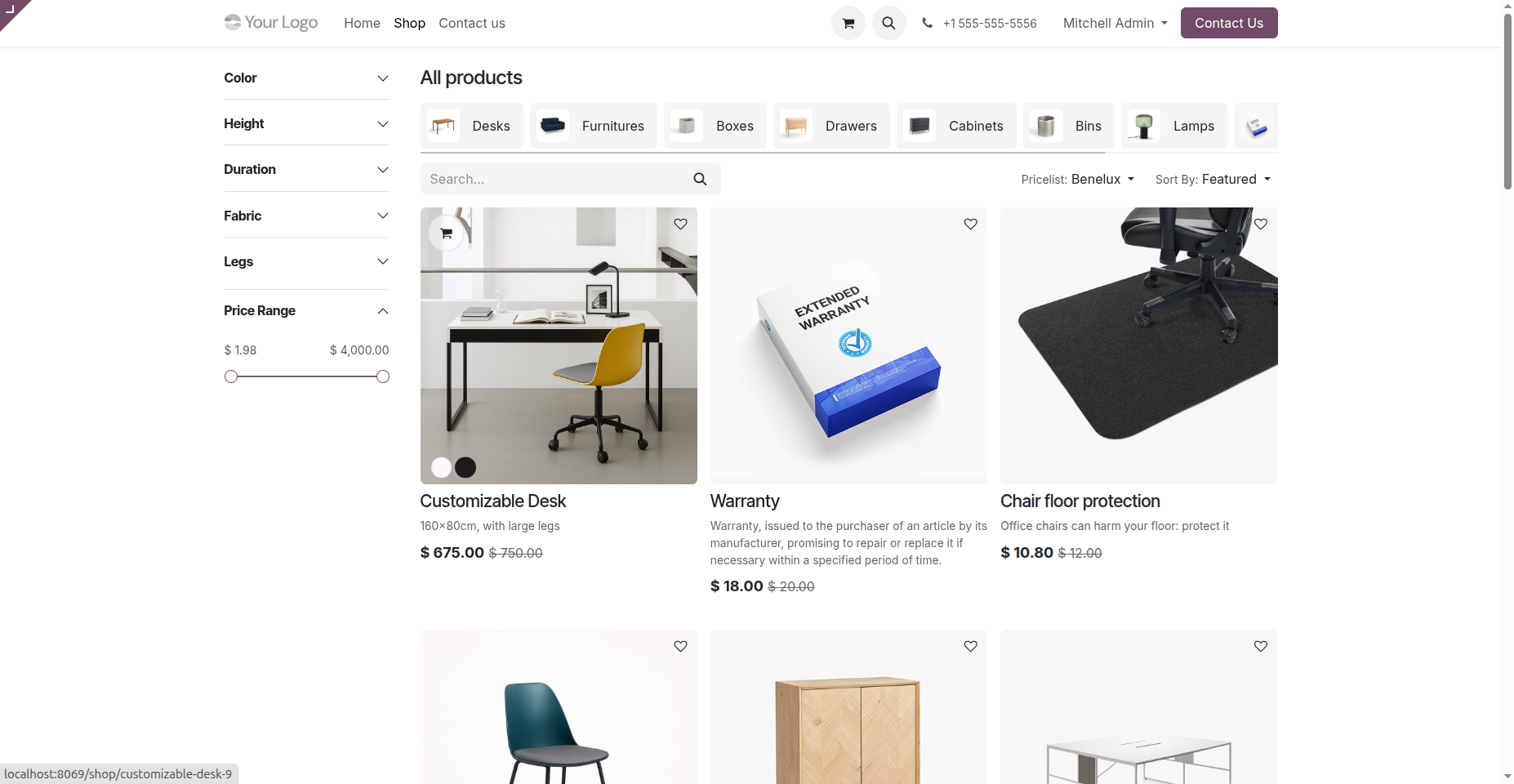 Product Matrix View