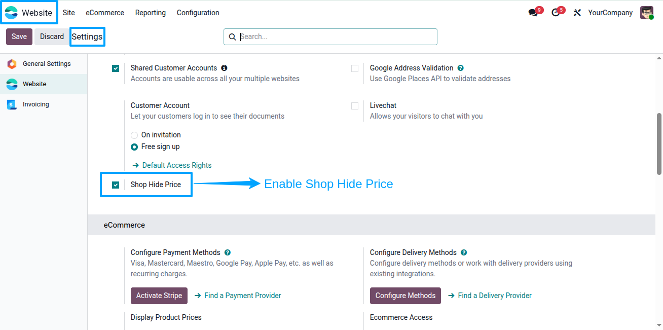Shop Hide Price