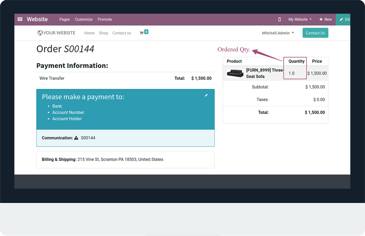 Website Stock Notification - This module allows to notification of stock qty(left) in shop page in odoo.| website stock | stock low | website sale | website sale stock | website sale stock low