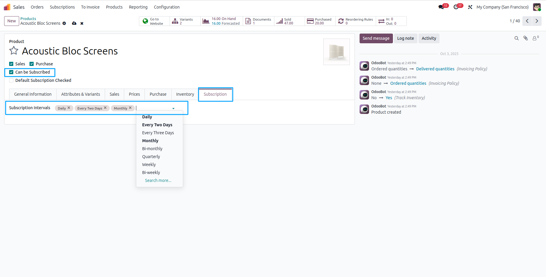 Make Subscription Product