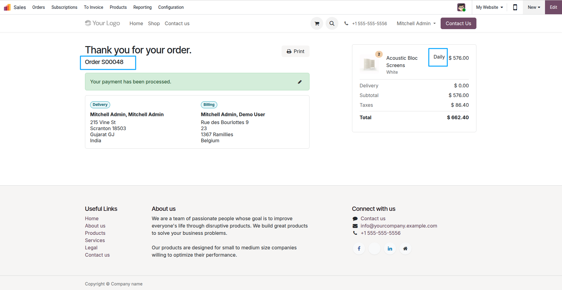 Order Confirmed