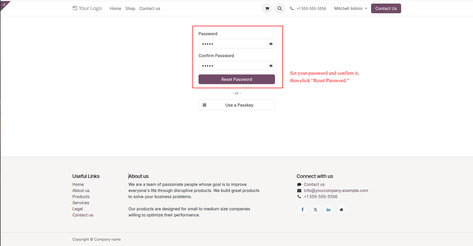 Enter New Password