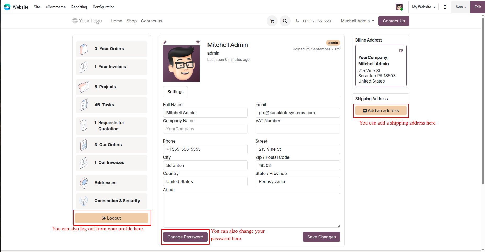 User Profile Dashboard