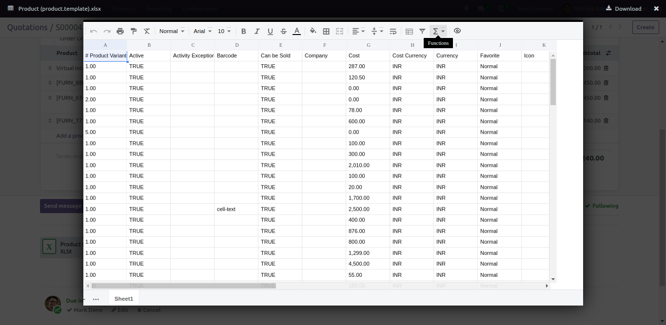 Xlsx Attachment Preview in Chatter
