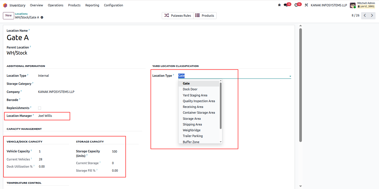 Create Inventory Location