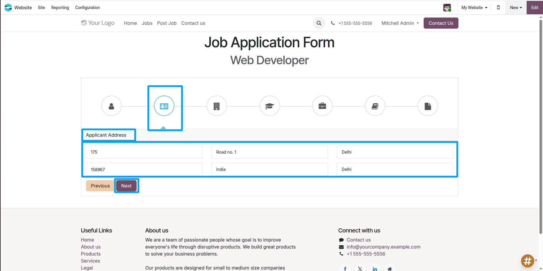 Applicant Address