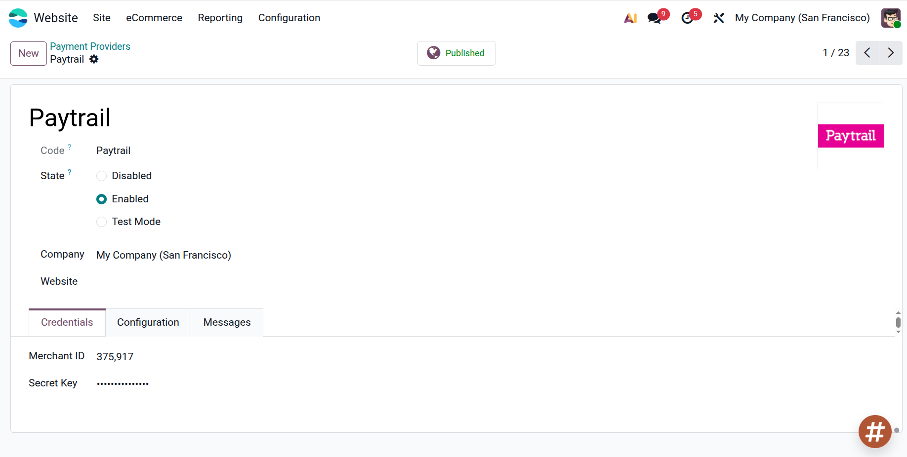 Paytrail Payment Provider