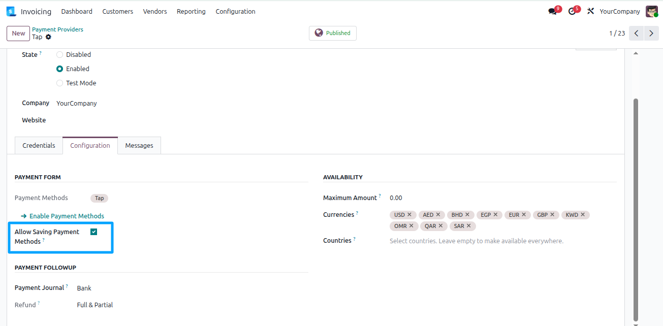 Tap Payment Gateway