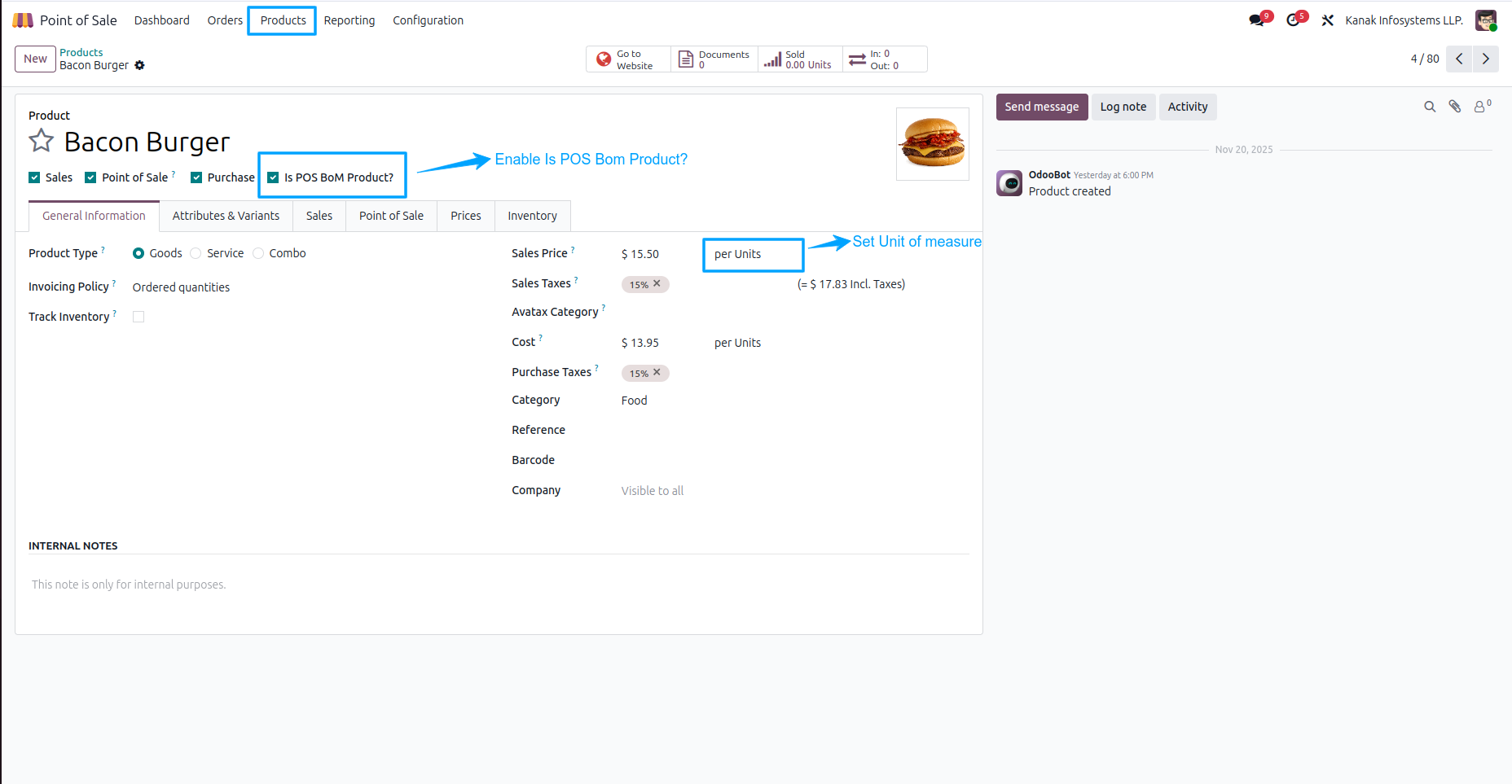 pos product bom
