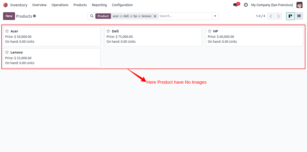 Product List without Images