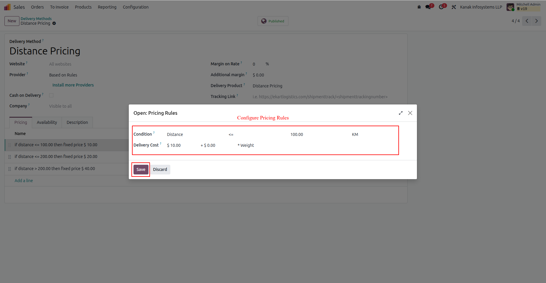 Add Pricing Rule
